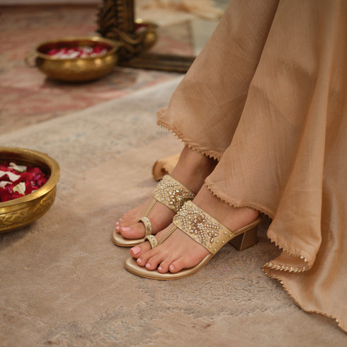 Elka Embroidered Heels